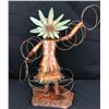 Image 8 : Copper Hoop Dancer Statue With Marble Base