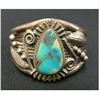 Image 2 : Vintage Turquoise and Sterling Bracelet - Looks Like Bisbee