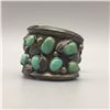 Image 2 : Fabulous Handmade Turquoise and Sterling Silver Bracelet by R.T. Fragua