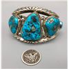 Image 2 : Magnificent Morenci Turquoise and Sterling Silver Bracelet