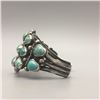 Image 2 : Beautiful Vintage Natural Turquoise Cluster Bracelet