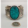Image 2 : Divine Contemporary Turquoise and Sterling Silver Bracelet by Abraham Begay