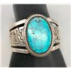 Image 8 : Divine Contemporary Turquoise and Sterling Silver Bracelet by Abraham Begay