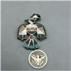 Image 2 : Stunning! A Vintage Zuni Inlay Thunderbird Pin or Brooch