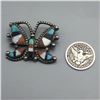 Image 2 : 1950s Era Zuni Inlay Butterfly Design Pin or Brooch