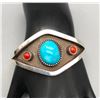 Image 8 : Vibrant Craig Agoodie Turquoise and Coral Bracelet