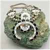 Image 8 : A Gorgeous 1960s Era Zuni Inlay Squash Blossom Style Necklace