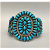 Image 1 : Gorgeous 1950s-1960s Turquoise Cluster Bracelet