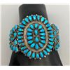Image 8 : Gorgeous 1950s-1960s Turquoise Cluster Bracelet