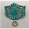 Image 2 : Brilliant 1930s Turquoise Cluster Bracelet
