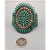 Image 2 : Gorgeous 1950s-60s Needlepoint Turquoise Cluster Bracelet
