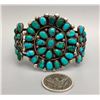 Image 2 : Outstanding 1940-50s Turquoise Cluster Bracelet