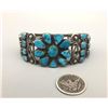 Image 2 : Dazzling 1930s-40s Era Turquoise Cluster Bracelet
