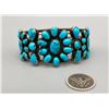 Image 2 : Stunning 1930s-40s Natural Turquoise Cluster Bracelet