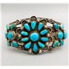 Image 1 : 1930s-40s Natural Turquoise Cluster Bracelet