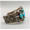 Image 2 : 1930s-40s Natural Turquoise Cluster Bracelet