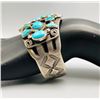Image 8 : 1930s-40s Natural Turquoise Cluster Bracelet
