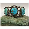 Image 2 : Ideal 3 Stone Turquoise and Sterling Silver Bracelet