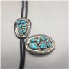 Image 1 : A Handmade - Effie Calavaza - Zuni Bolo Tie and Belt Buckle Set