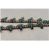 Image 8 : Fancy 1940s Zuni Petit Point Squash Blossom Necklace