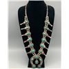 Image 8 : Exquisite Turquoise Squash Blossom Necklace