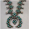 Image 1 : Elegant Vintage Zuni Style Squash Blossom Necklace