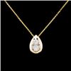 Image 1 : 14K Gold 0.61ctw Diamond Pendant