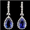 Image 1 : 18K Gold 14.24ctw Tanzanite & 1.94ctw Diamond Earr