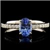 14K Gold 1.12ct Sapphire & 0.21ctw Diamond Ring