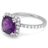 Image 2 : 14K Gold 3.00ct Amethyst & .60ct Diamond Ring