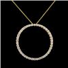 Image 1 : 14K Gold 2.80ctw Diamond Pendant