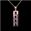 Image 1 : 14K Gold 2.25ctw Amethyst Pendant