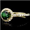 Image 2 : 14K Gold 3.00ct Tourmaline & 0.75ctw Diamond Ring