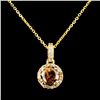 Image 1 : 14K Gold 0.87ctw Diamond Pendant