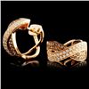 Image 2 : 14K Gold 0.39ctw Fancy Diamond Earrings