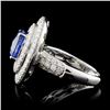 Image 3 : 18K White Gold 2.51ct Sapphire & 1.30ct Diamond Ri