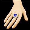 Image 3 : 18K Gold 9.30ct Tanzanite & 3.13ctw Diamond Ring