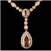 Image 2 : 18K Rose Gold 3.87ctw Diamond Necklace