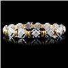 Image 1 : 18K Two Tone 3.81ctw Diamond Bracelet