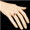 Image 3 : 18K Gold 0.99ct Ruby & 0.31ctw Diamond Ring