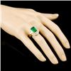 Image 3 : 18K Gold 3.58ct Emerald & 2.23ctw Diamond Ring