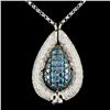 Image 2 : 14K Gold 1.74ctw Fancy Diamond Pendant