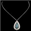 Image 3 : 14K Gold 1.74ctw Fancy Diamond Pendant
