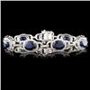 14K Gold 12.65ctw Sapphire & 2.65ctw Diamond Brace