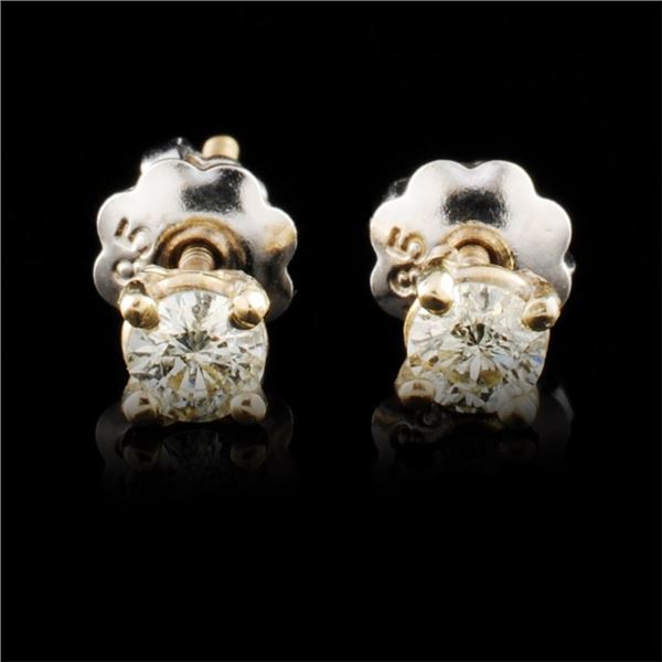 14K Gold 0.22ctw Diamond Earrings