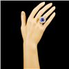 Image 4 : 18K Gold 7.96ct Tanzanite & 1.20ctw Diamond Ring