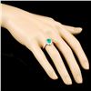 Image 3 : 18K Gold 1.01ct Emerald & 0.57ctw Diamond Ring