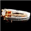 Image 2 : 14K Gold 1.12ctw Fancy Color Diamond Ring