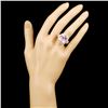 Image 4 : 14K Rose Gold 17.00ct Kunzite & 1.32ctw Diamond Ri