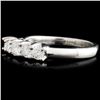 Image 2 : Platinum 0.77ctw Diamond Ring